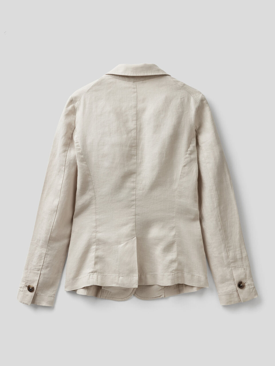Blazer sciancrato in 100% lino image number 2