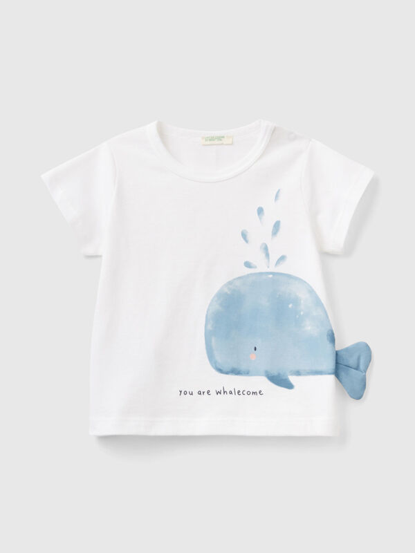 T-shirt con stampa e patch Baby