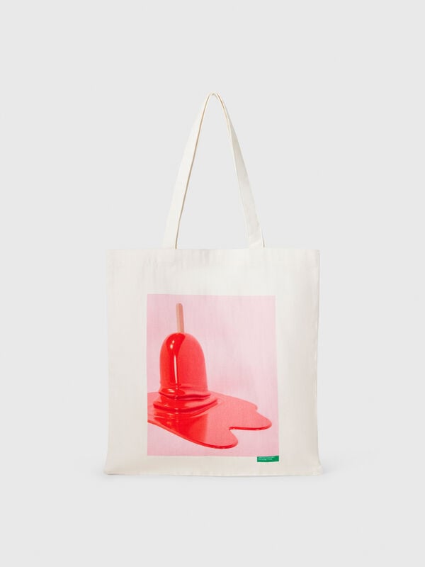 Tote Bag con stampa gelati Donna