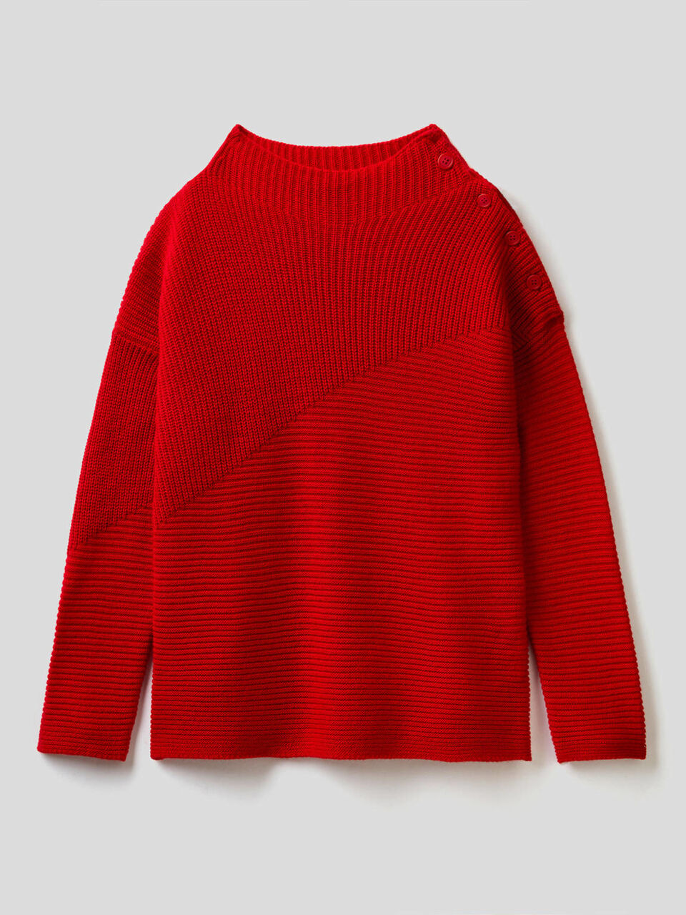 Maglia in misto lana con bottoni image number 1