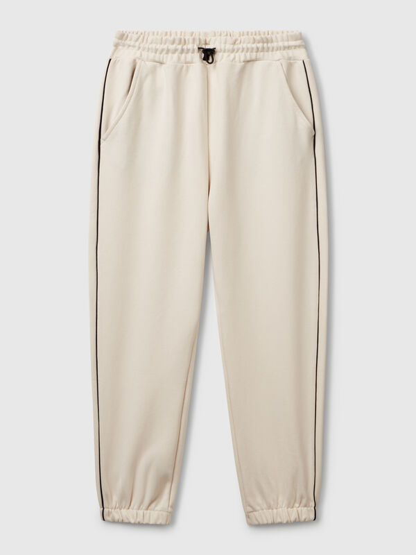 Pantaloni in felpa con piping Bambino