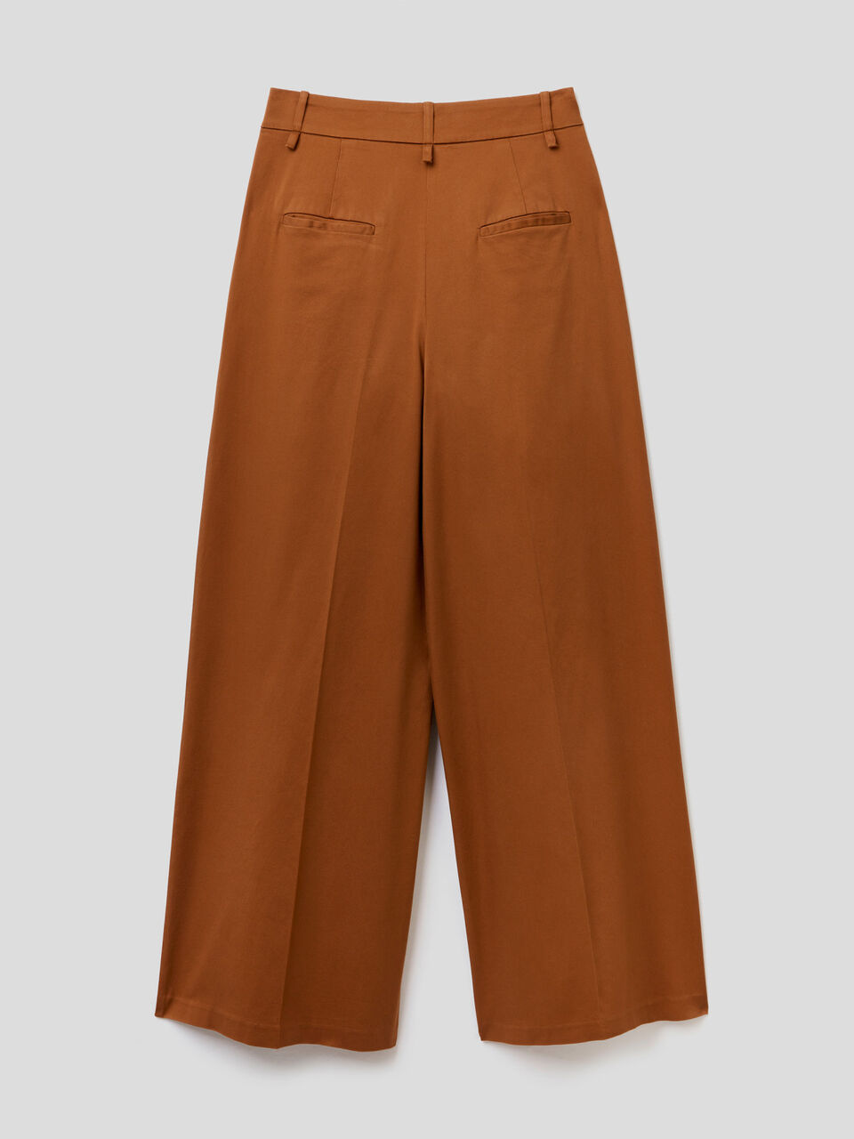 Pantaloni palazzo in raso misto cotone image number 2