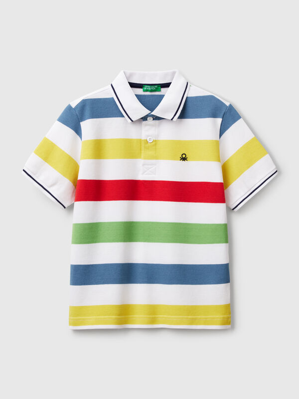 Polo manica corta a righe Bambino