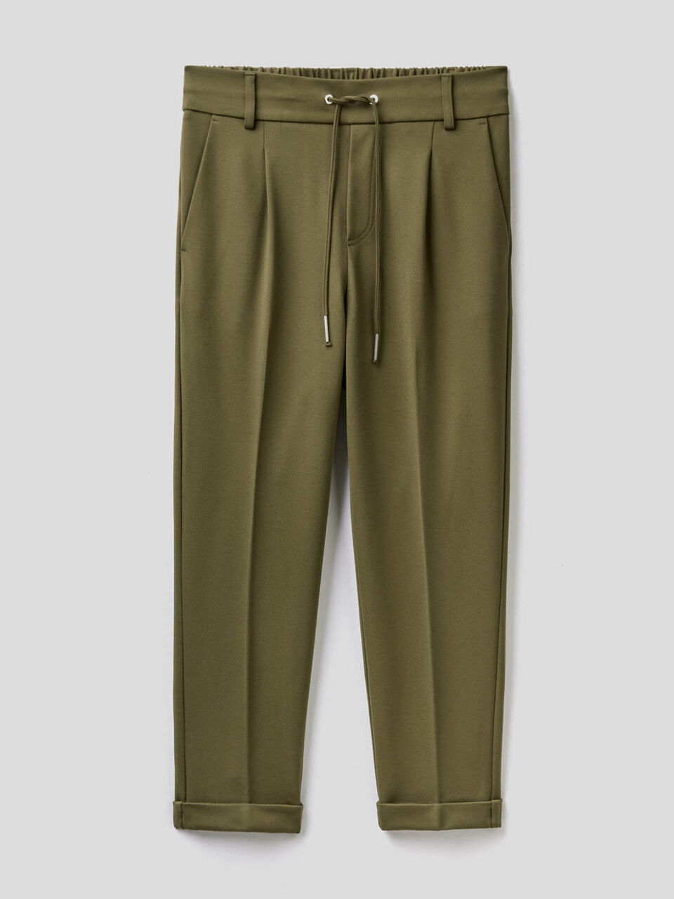Pantaloni con coulisse e risvolto image number 1