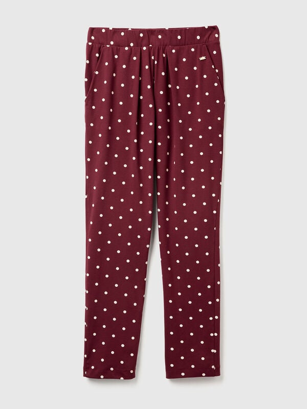 Pantaloni caldi a pois Donna