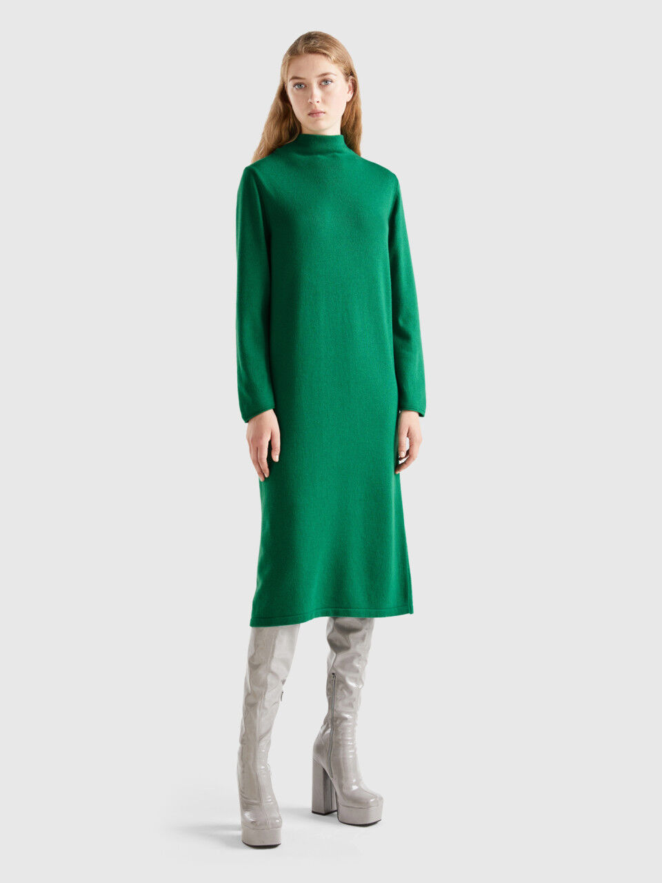 Vestito verde benetton hotsell