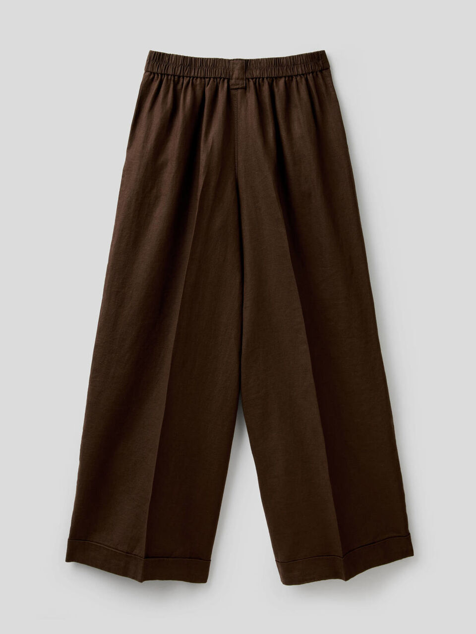 Pantaloni a gamba ampia in 100% lino image number null
