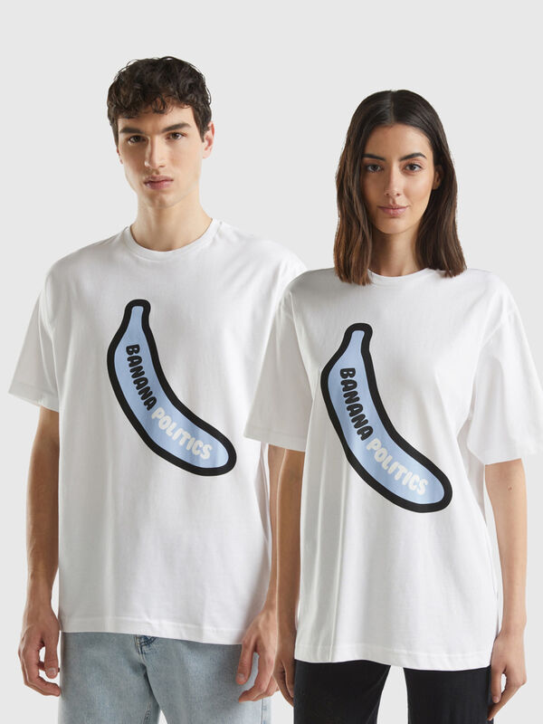 Maglietta oversize con stampa banana