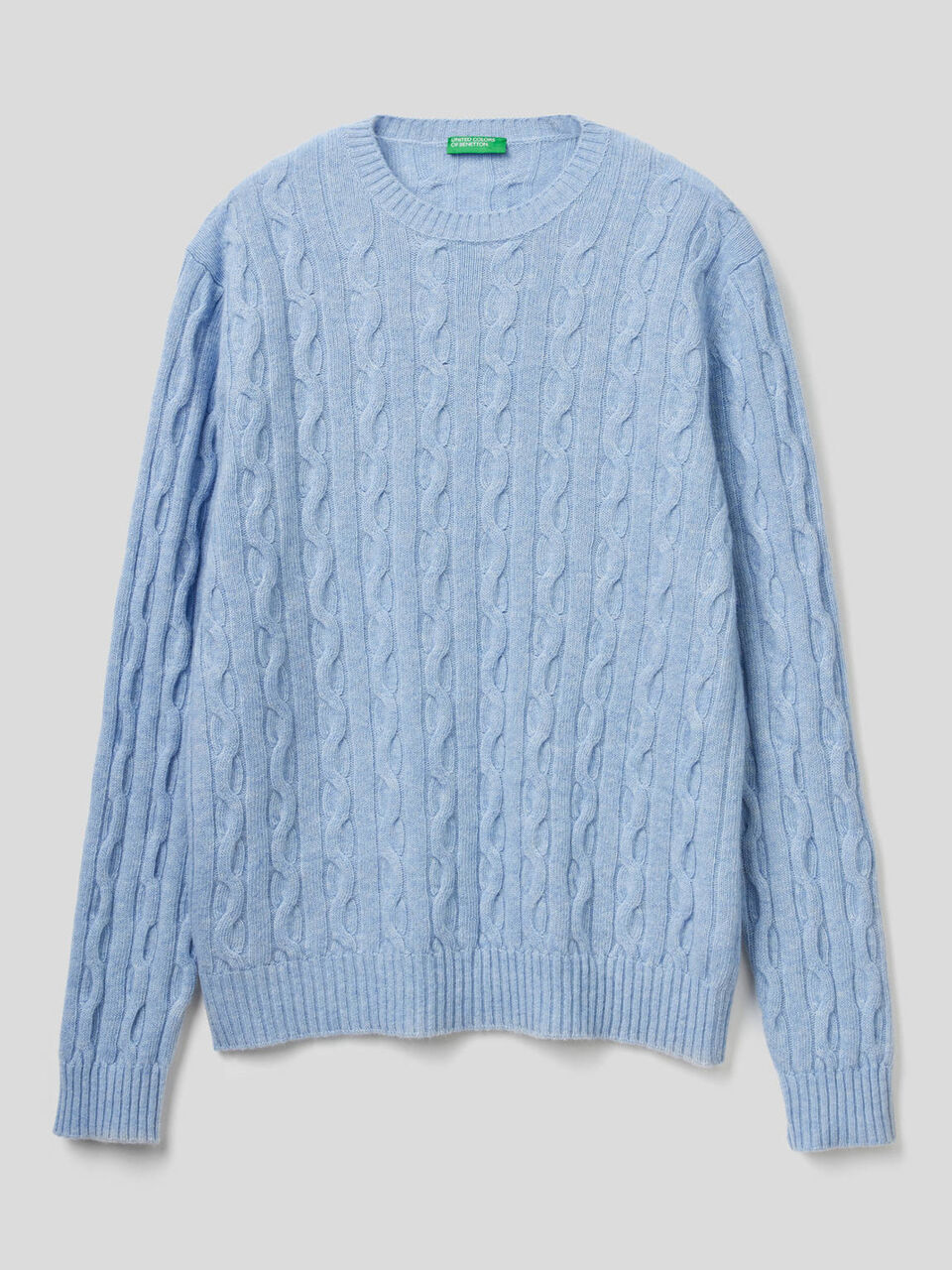Maglia a trecce in misto lana image number 1