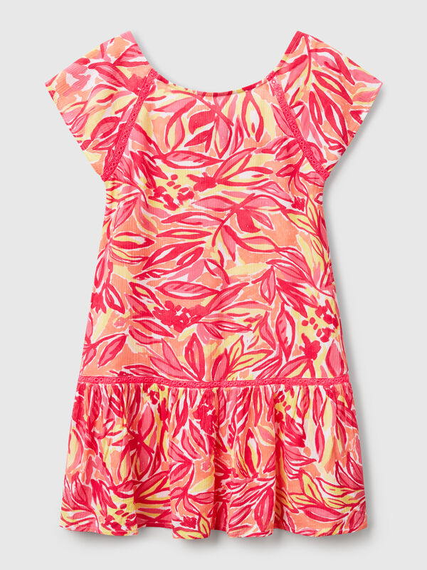 Vestito con stampa tropicale Bambina