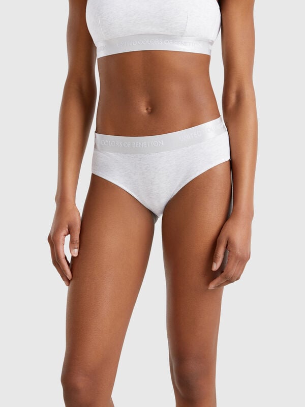 Slip fianco alto in cotone stretch Donna
