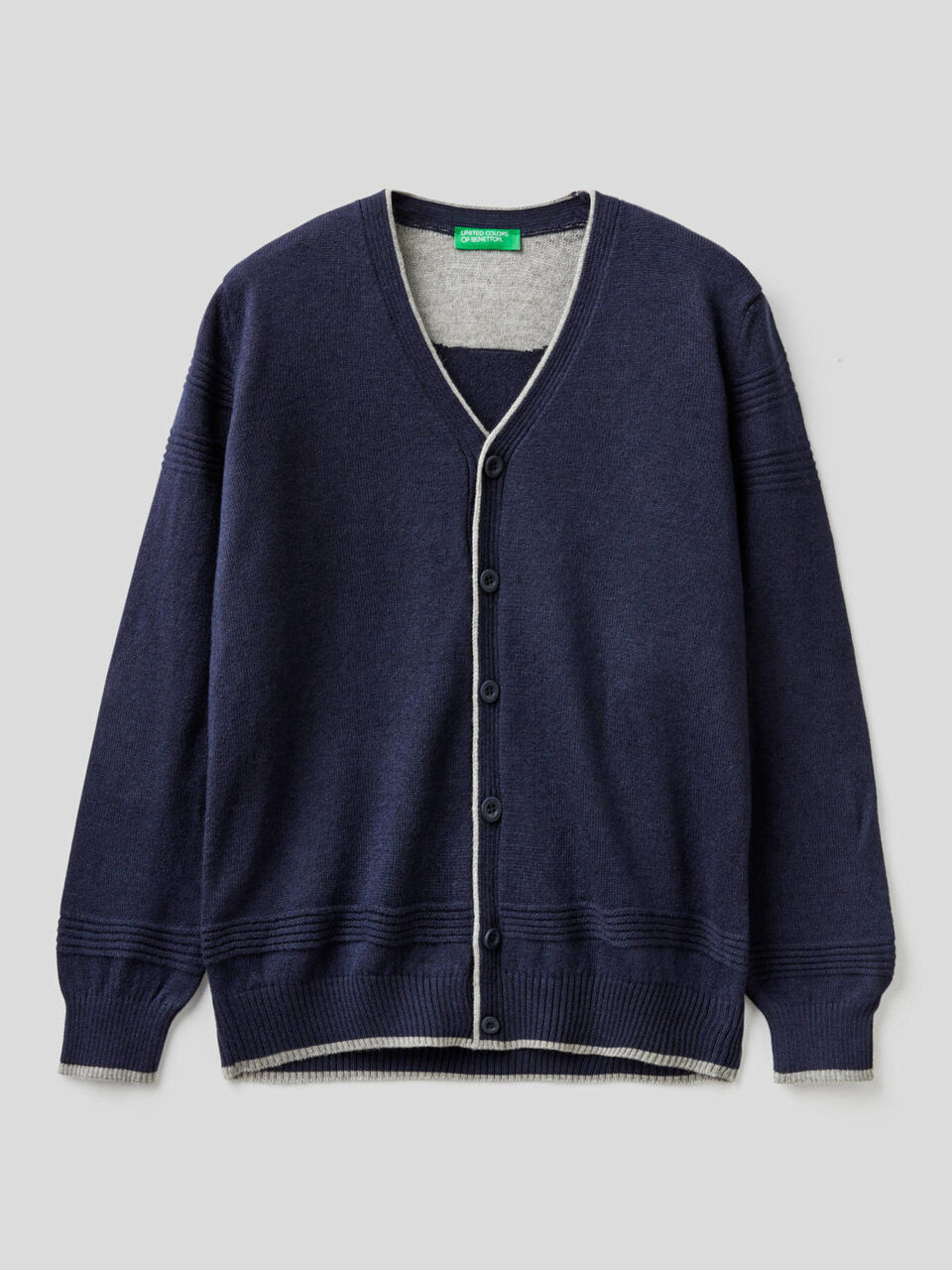 Cardigan lavorato con toppe image number 1