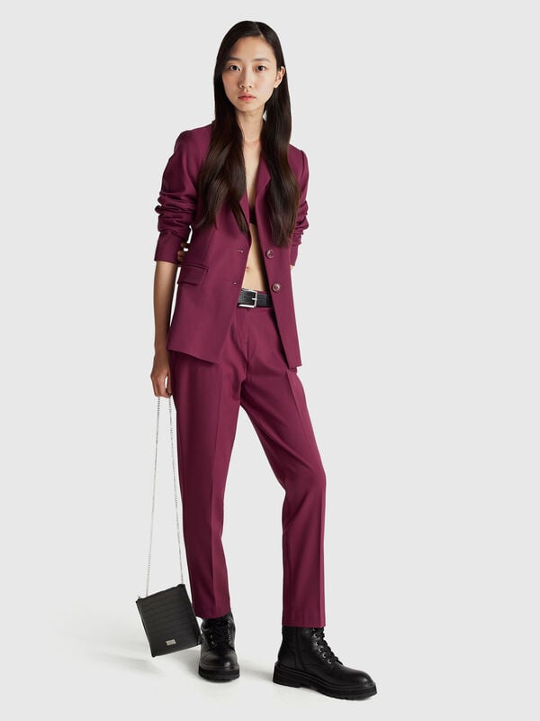 Pantaloni in misto viscosa stretch Pantaloni in misto viscosa stretch Donna