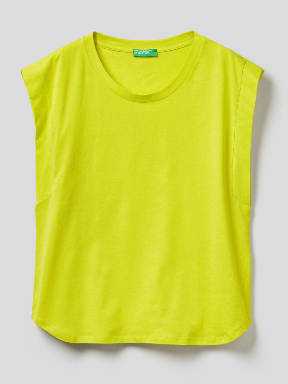 T-shirt in cotone con manica ad aletta image number 1