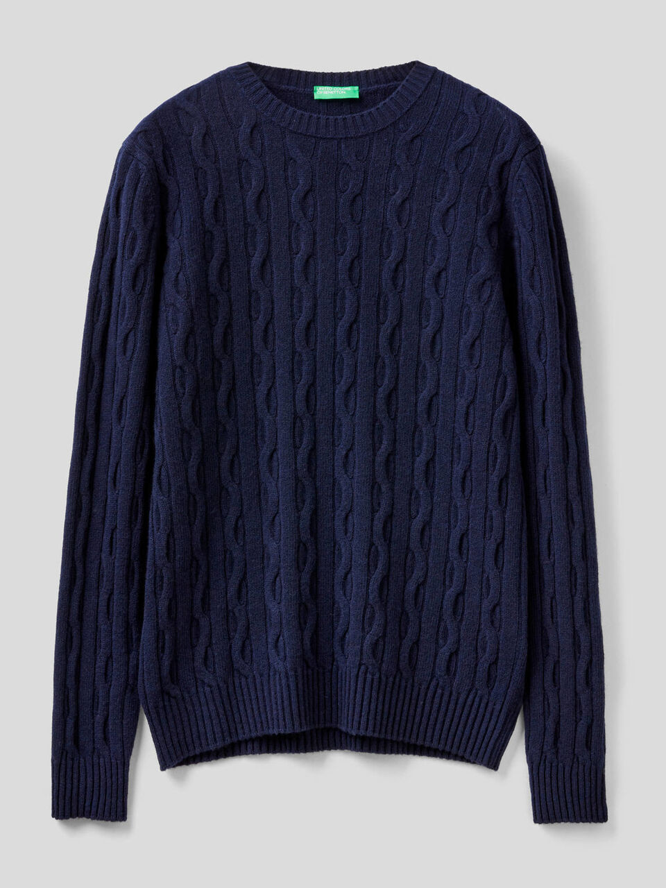 Maglia a trecce in misto lana image number 1