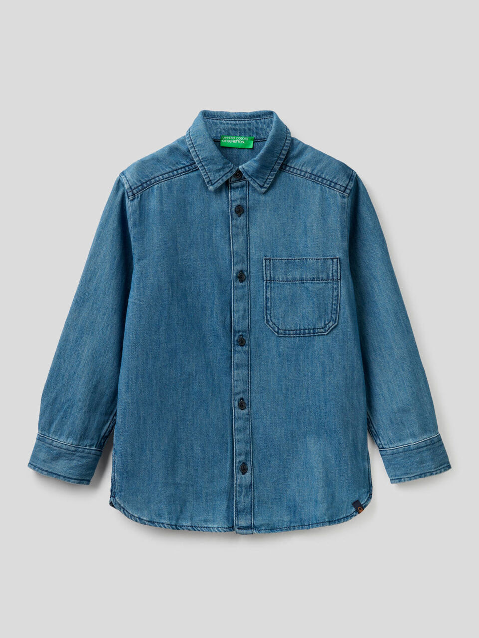 Camicia in jeans di 100% cotone image number 1