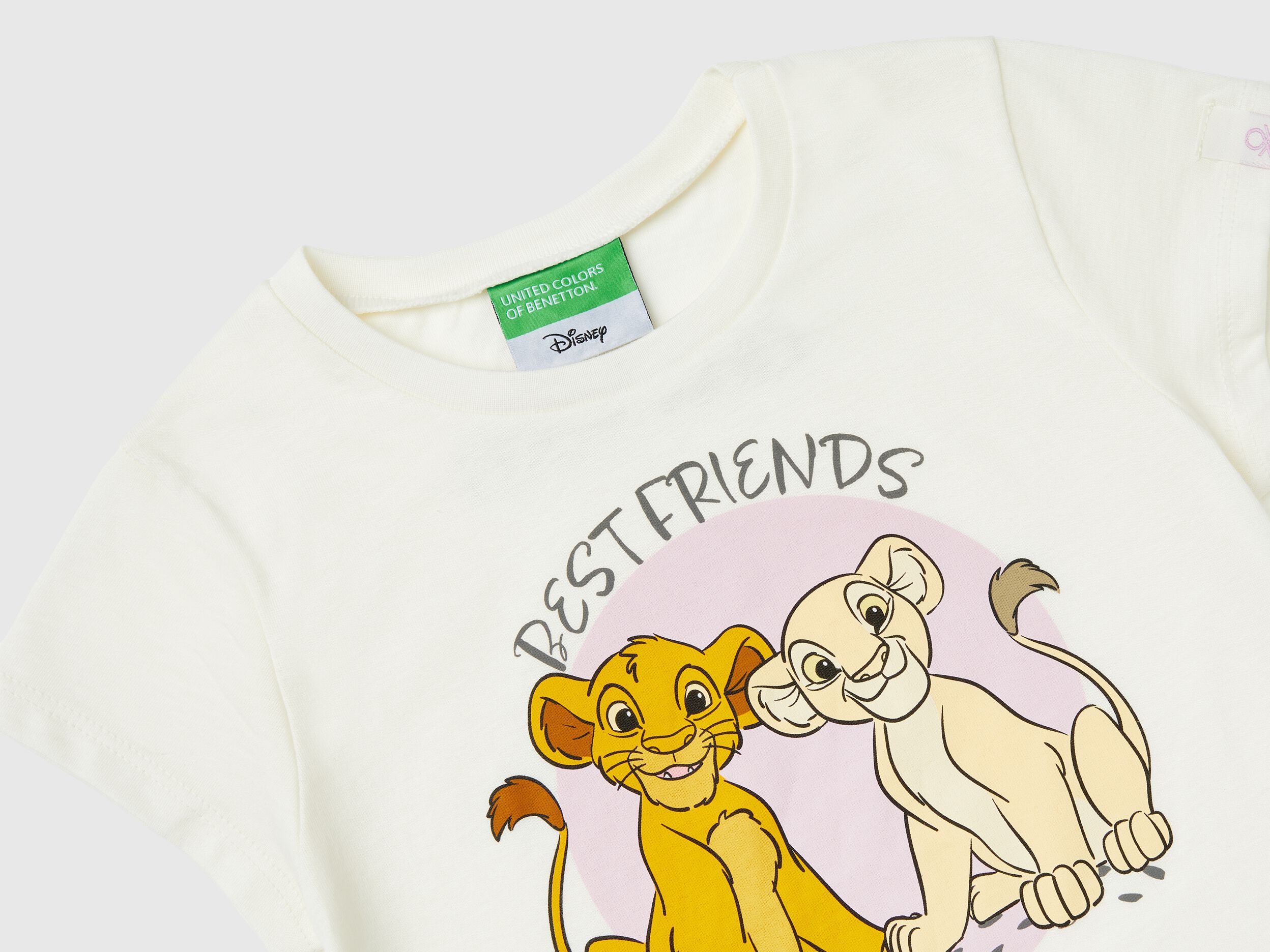 Maglietta bianco panna Disney Il Re Leone Bianco Panna Benetton