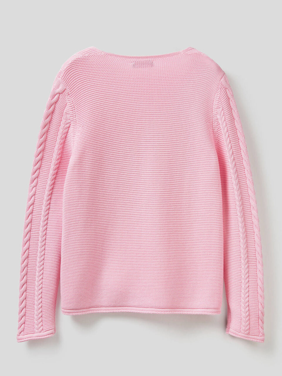Maglia a trecce in puro cotone image number 2