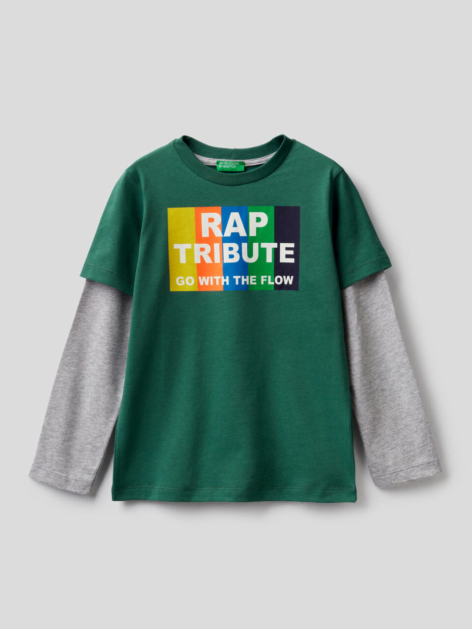 T-shirt con doppia manica image number 1