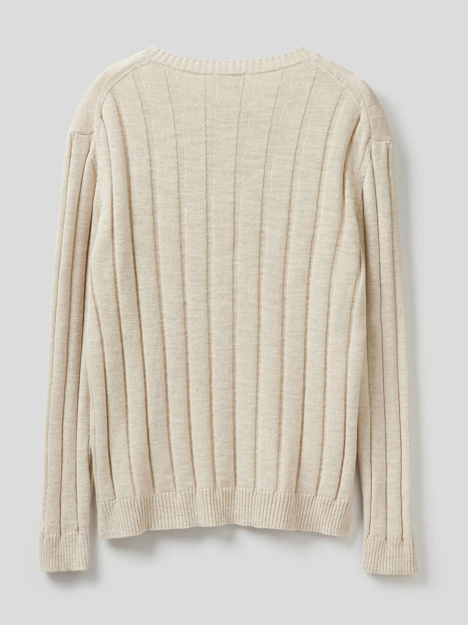 Maglia a coste in cotone misto lino image number 2