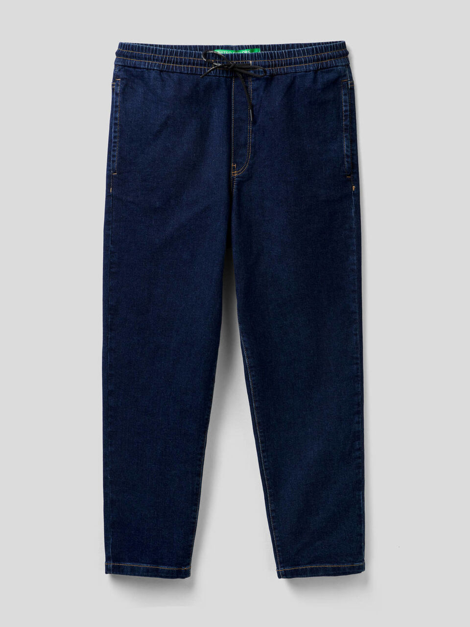 Chino jogger in denim di cotone stretch image number 1