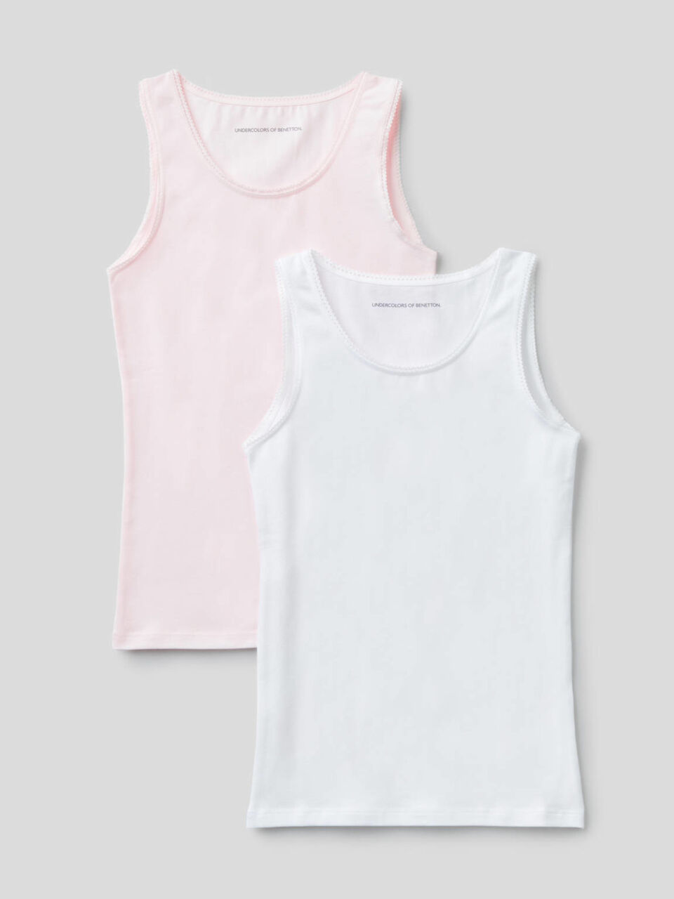 Due canotte in cotone stretch image number 1