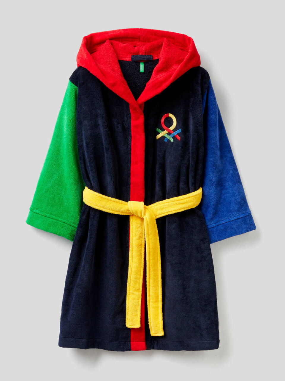 Accappatoio color block in cotone image number 1