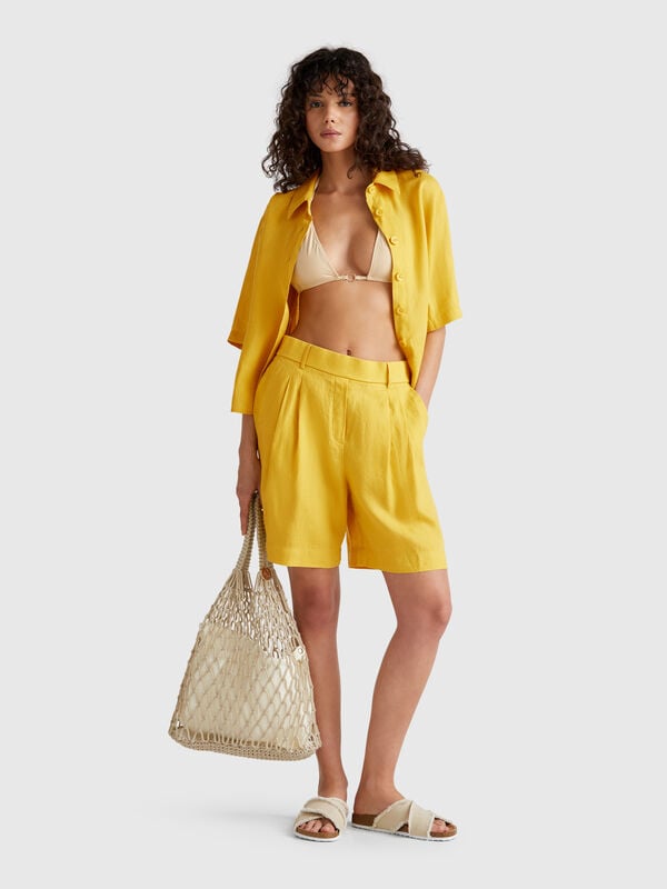 Bermuda 100% lino Donna