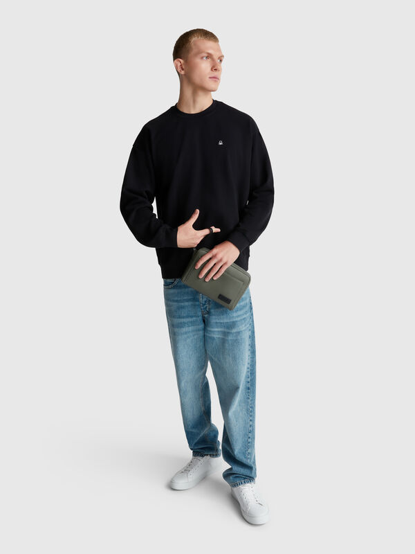 Felpa con patch logo Uomo