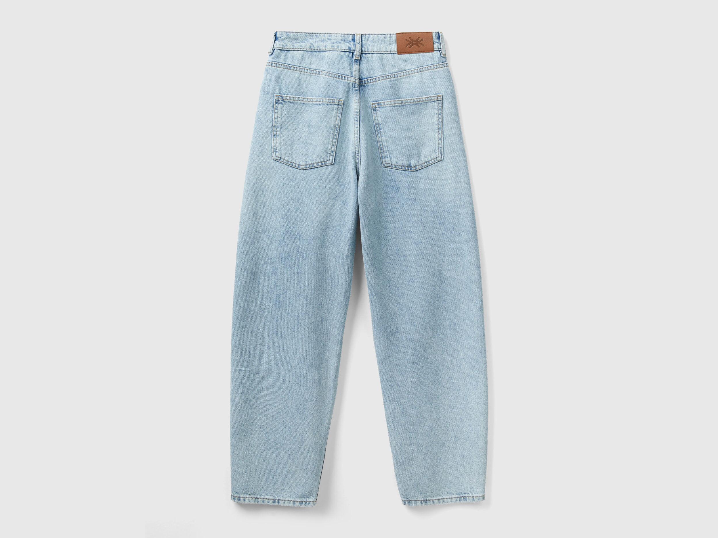 Jeans balloon fit Azzurro Donna Benetton