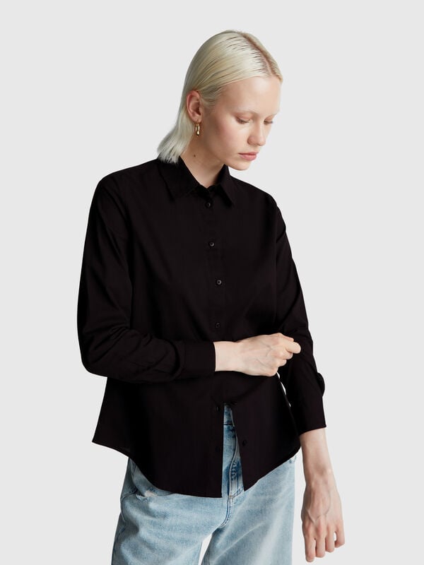 Camicia regular fit in cotone leggero Donna