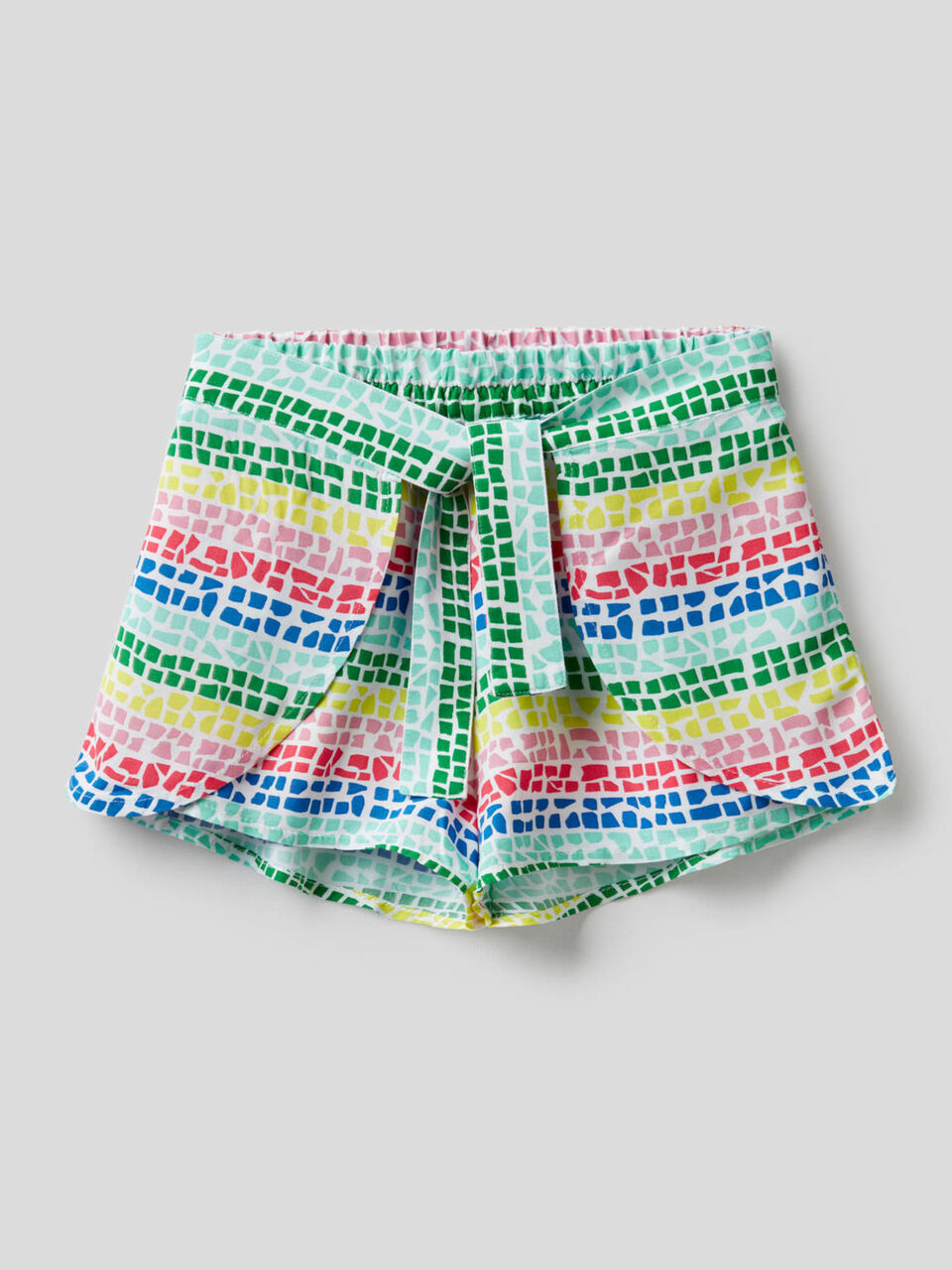Shorts fluidi con stampa fantasia image number 1