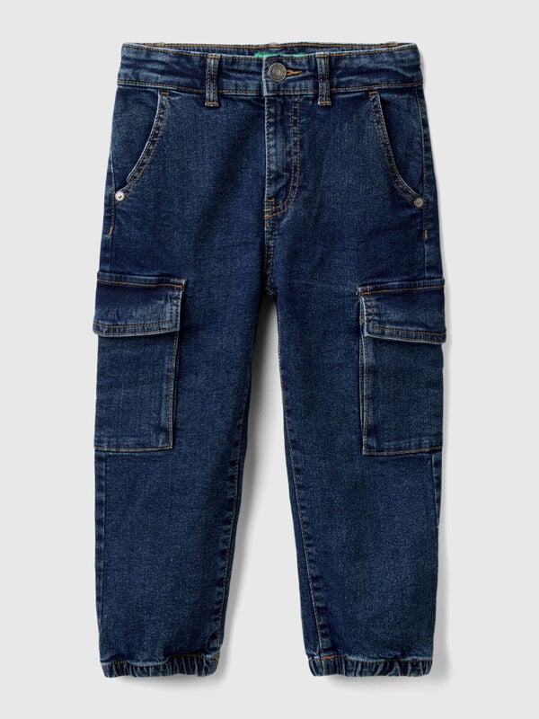 Jeans cargo in denim "Eco-Recycle" Bambino