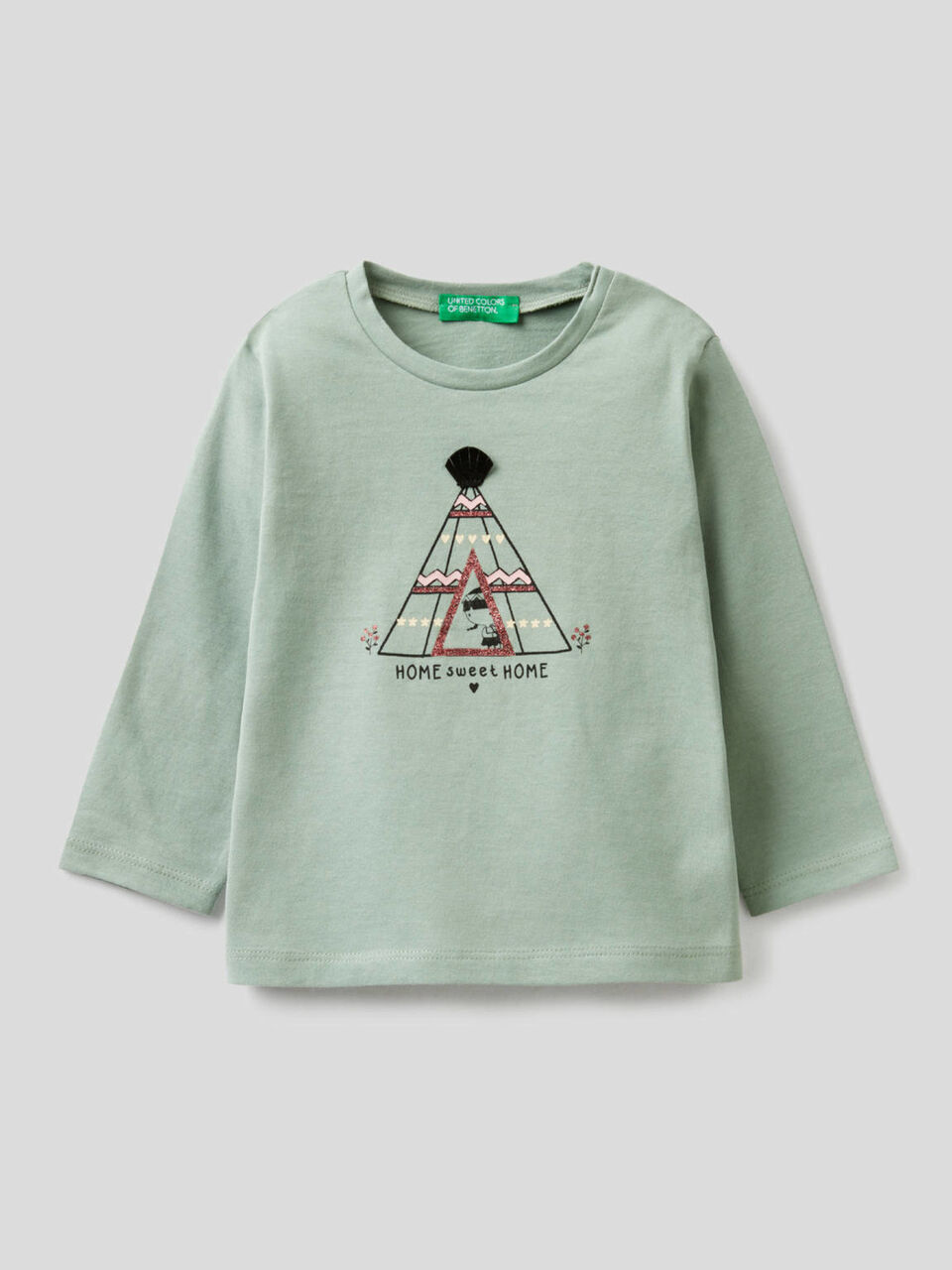 T-shirt manica lunga in 100% cotone bio image number 1