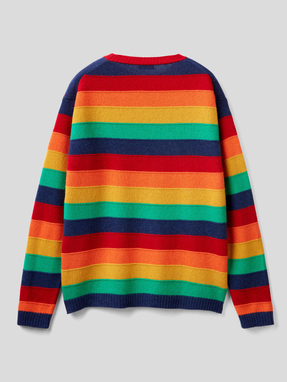 Maglia misto lana a righe multicolor image number 2