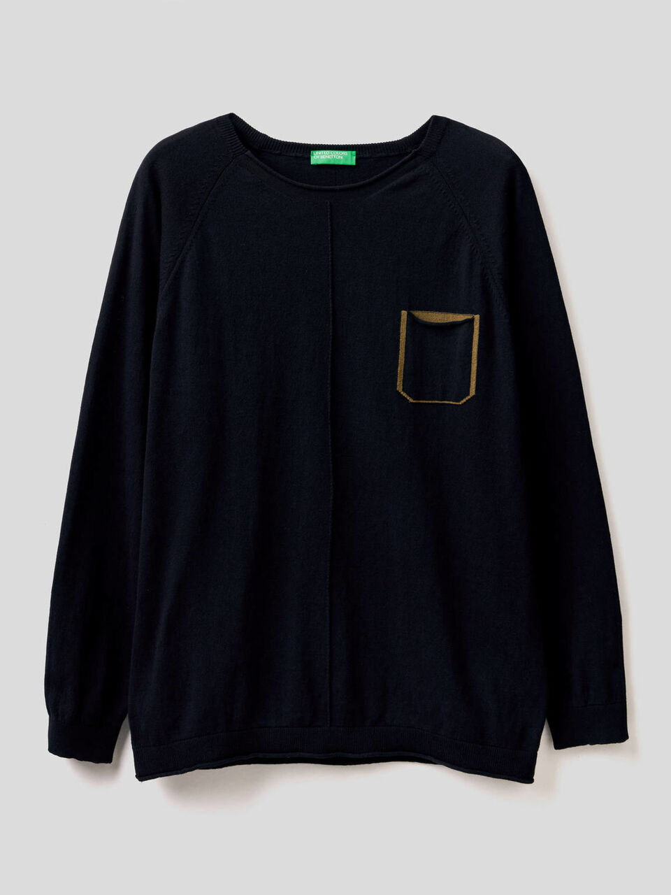 Maglia in cotone con taschino image number 1