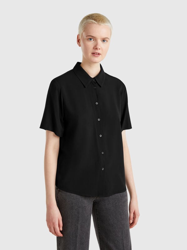Camicia manica 3/4 in viscosa Donna