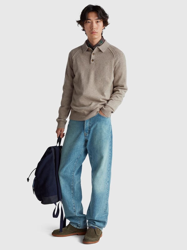 Polo in pura lana Merino Uomo