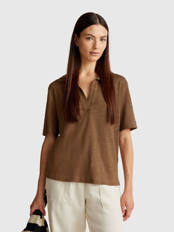 Polo in puro lino Donna