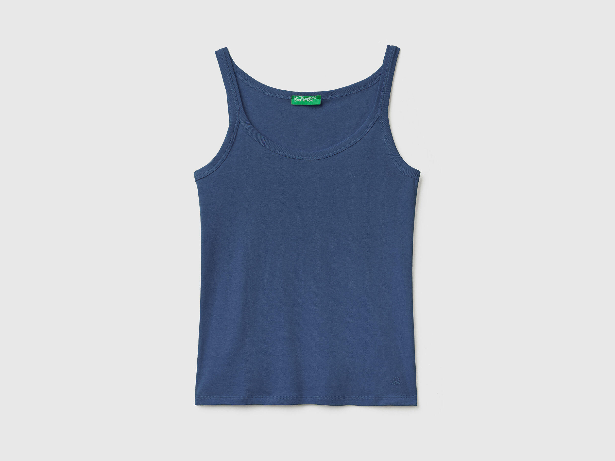 Canotta blu avio in puro cotone Avio Donna Benetton