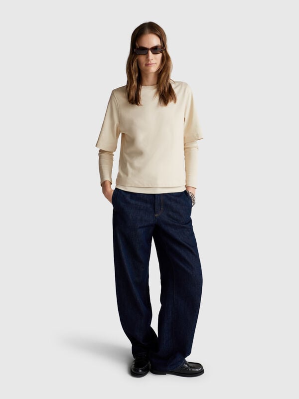 T-shirt boxy fit 100% cotone Donna