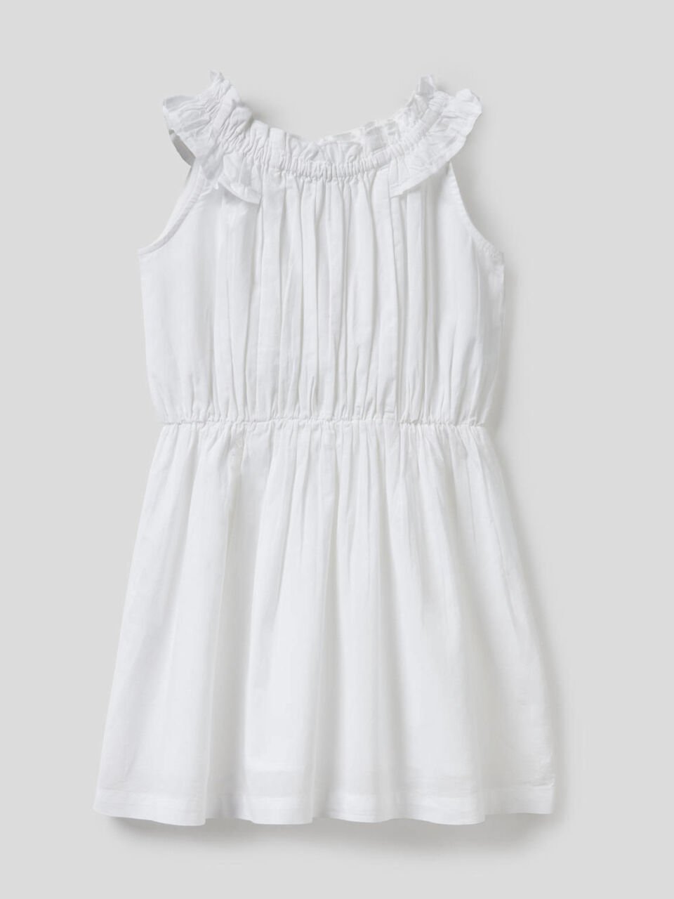 Vestito smanicato in 100% cotone image number 1