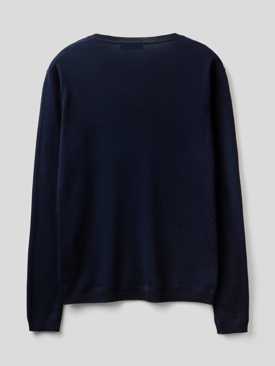Maglia in puro cotone con scollo a V image number 2