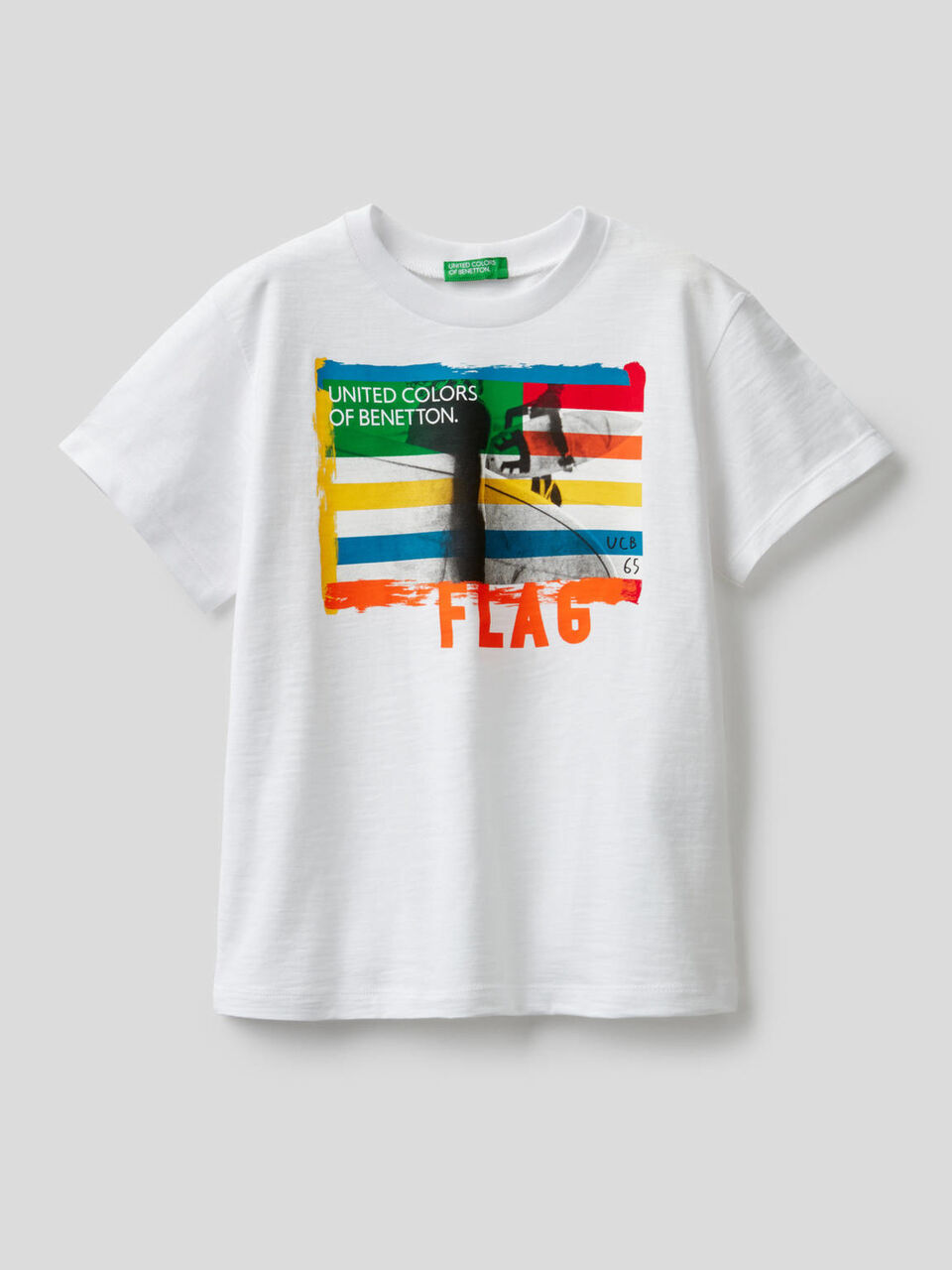 T-shirt in cotone con stampa surf image number 1