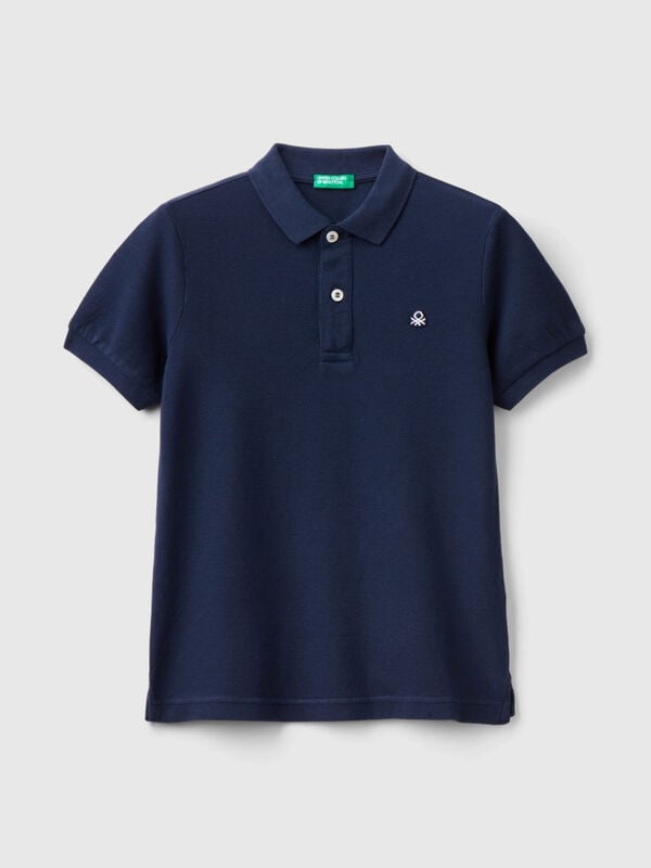 Polo slim fit 100% cotone bio Bambino