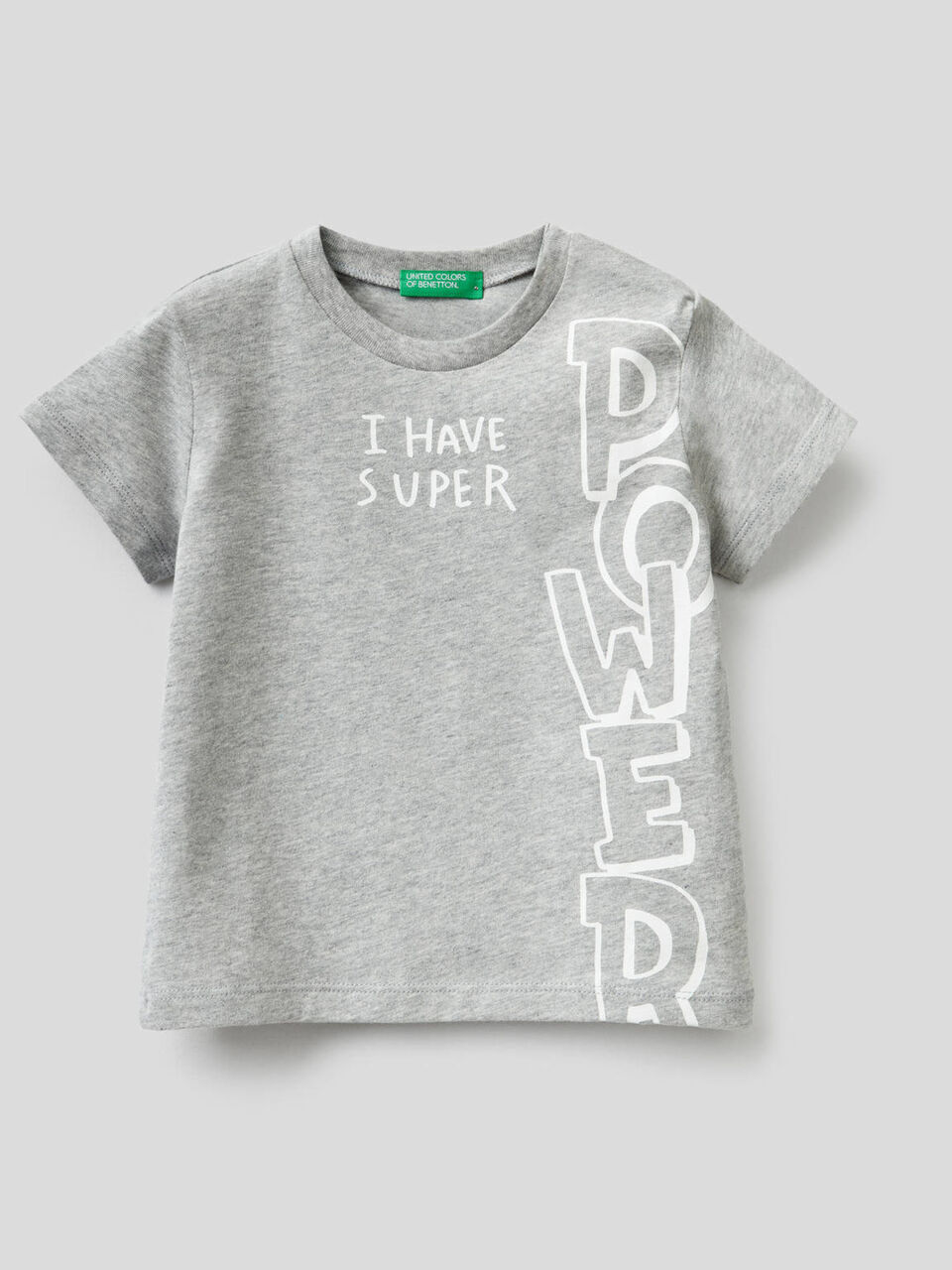 T-shirt in cotone con slogan image number 1