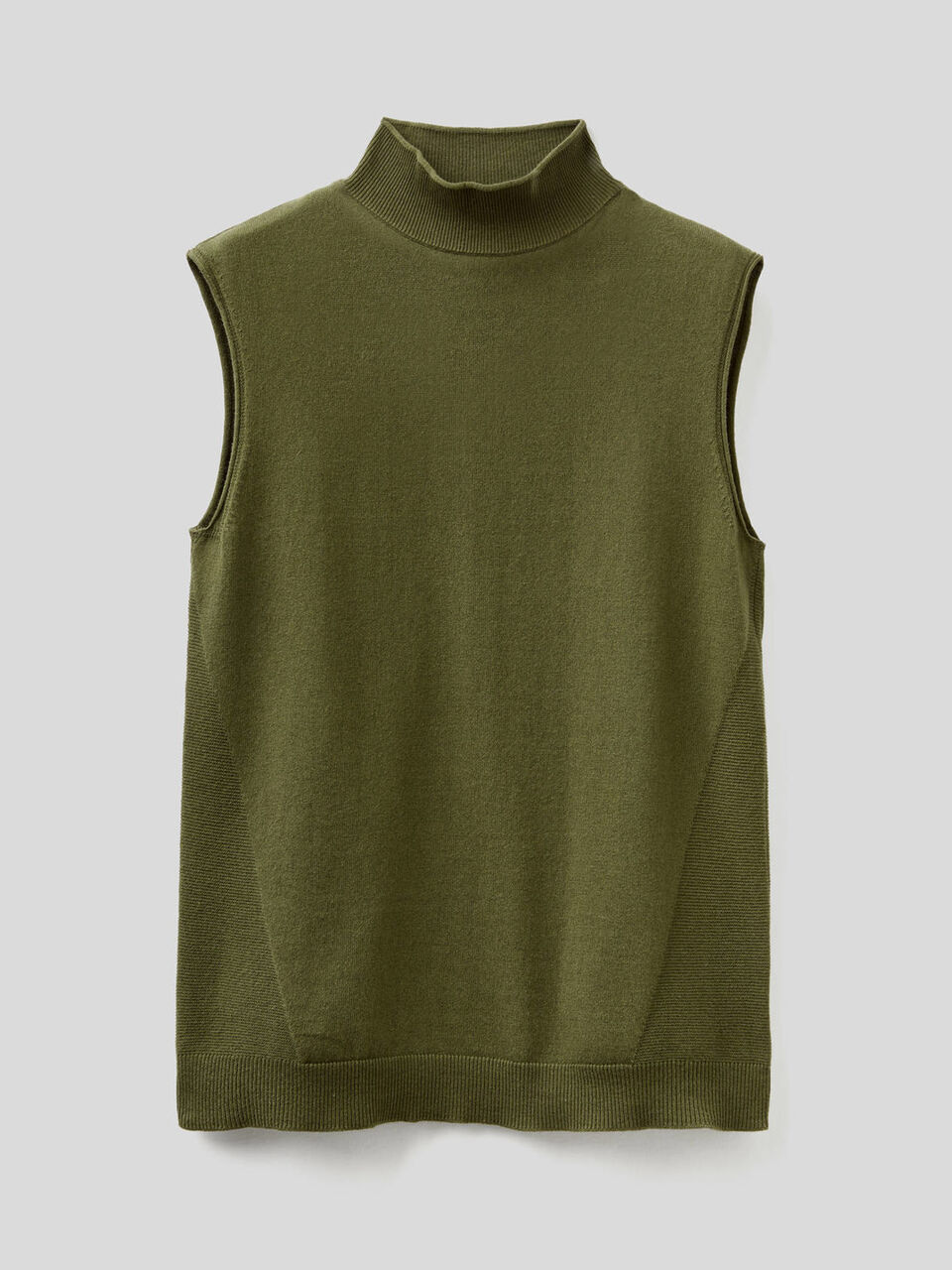 Maglia smanicata in misto cashmere image number 1