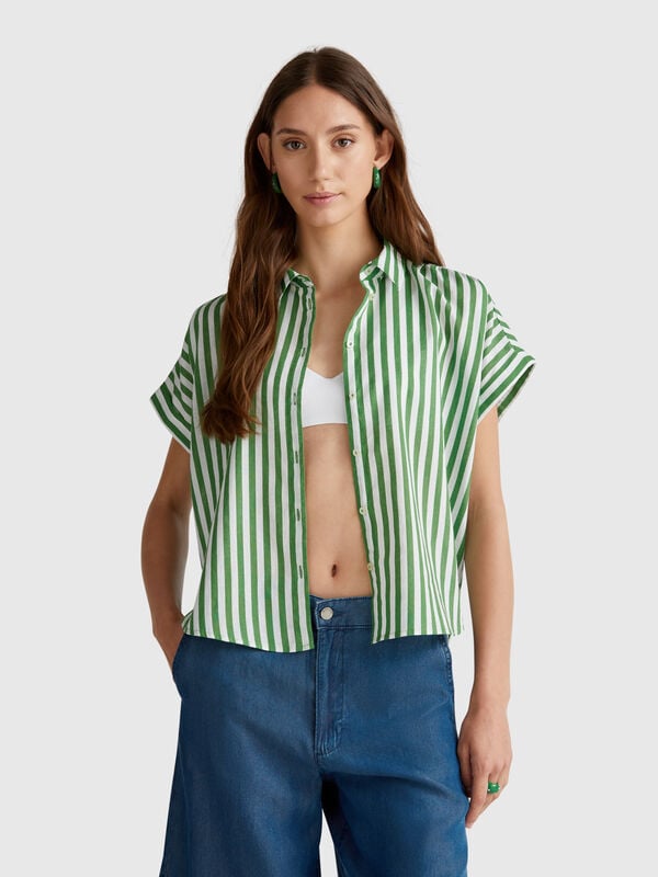 Camicia a righe comfort fit Donna