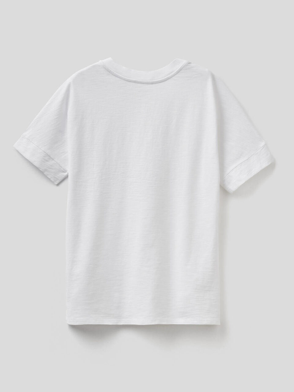 T-shirt con scollo a V 100% cotone image number 2