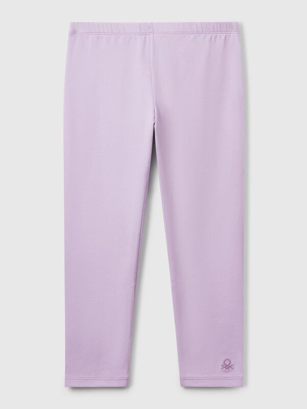 Leggings in cotone stretch Bambina
